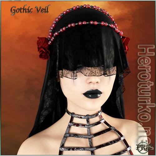 Prae-Gothic Veil For G8F Daz