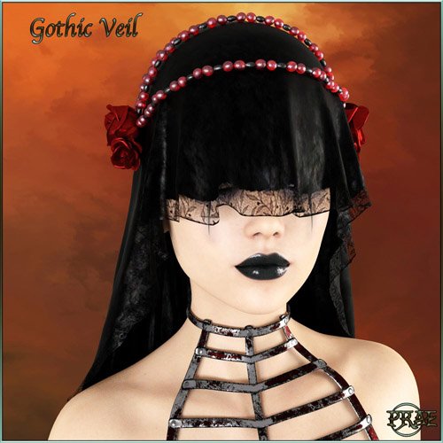 Prae-Gothic Veil For G8F Daz