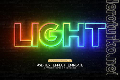 Light custom text effect template shiny editable fully premium psd