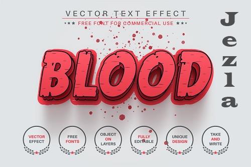 Splatter Blood Editable Text Effect - 6706145
