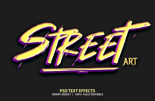 Street art psd editable text effect psd