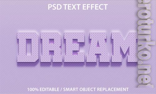 Editable text effect dream premium psd