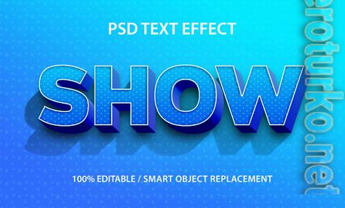 Editable text effect show premium psd