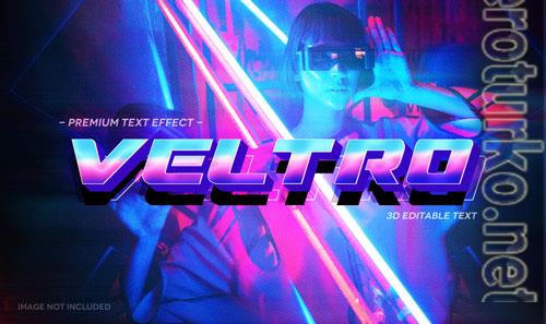 Veltro 3d text effect mockup template premium psd