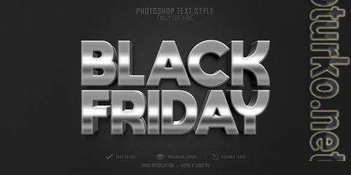 Black friday 3d text style effect premium psd