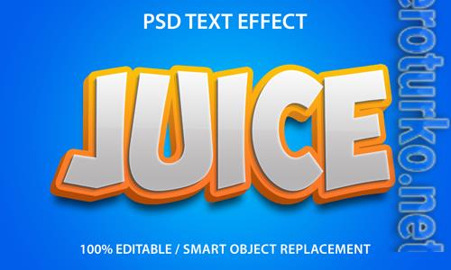 Editable text effect juice premium psd Editable text effect juice premium psd