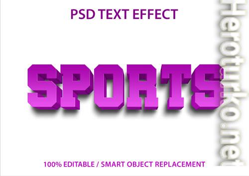 Editable text effect sports premium psd