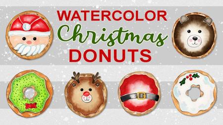 Skillshare - Watercolor Christmas Donuts