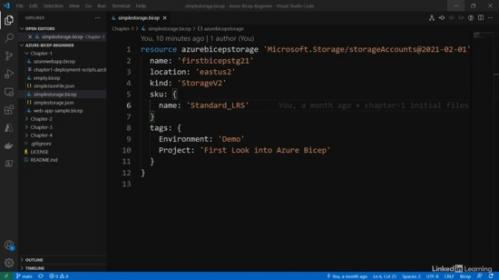 Linkedin Learning - Azure Bicep First Look