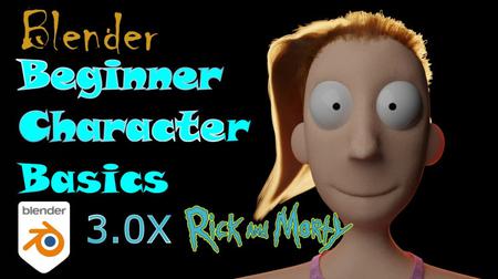 Blender Beginner Character Basics - Stylized Characters with Realistic Hair