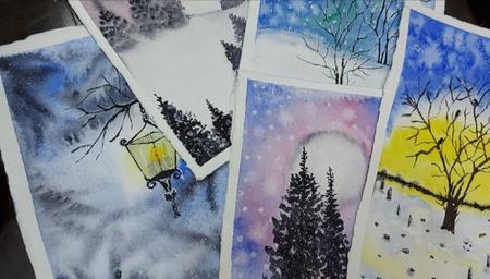 Skillshare - 5 Easy Winter Postcards With Watercolors