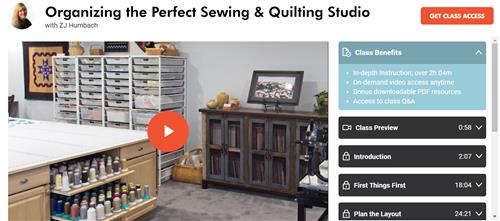 Organizing the Perfect Sewing & Quilting Studio with ZJ Humbach
