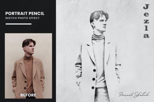 Portrait Pencil Sketch Photo Effect - PEEYYA9