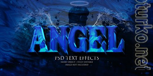 Angel text effect psd