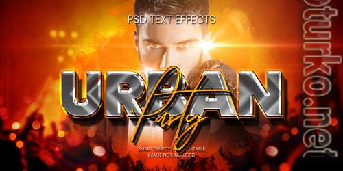 Urban party text effect psd