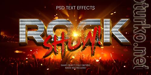 Rock show text effect psd