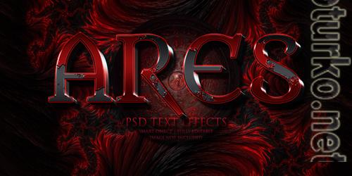 Ares text effect psd