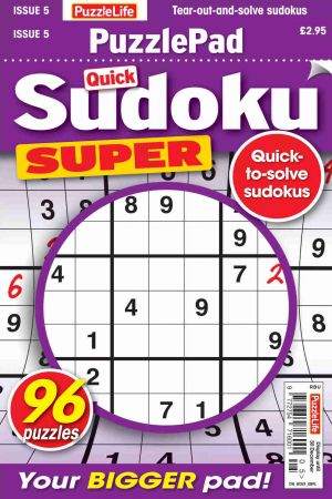 PuzzleLife PuzzlePad Sudoku Super   Issue 05, 2021