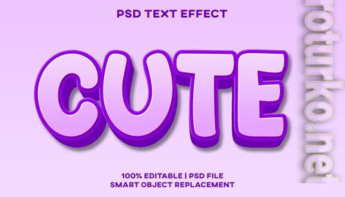 Cute text effect style template