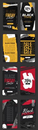 15 Black Friday Instagram Stories Vector Design Templates