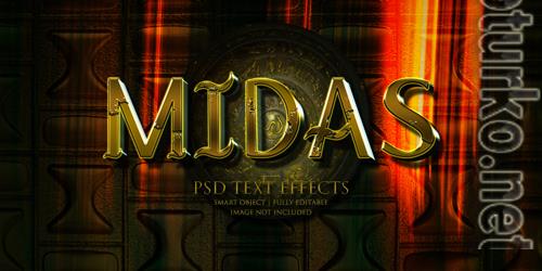 Midas text effect psd