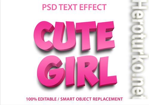Cute girl design psd