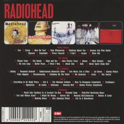 Radiohead - 5 Album Set (Box Set) (2012) [CD FLAC]