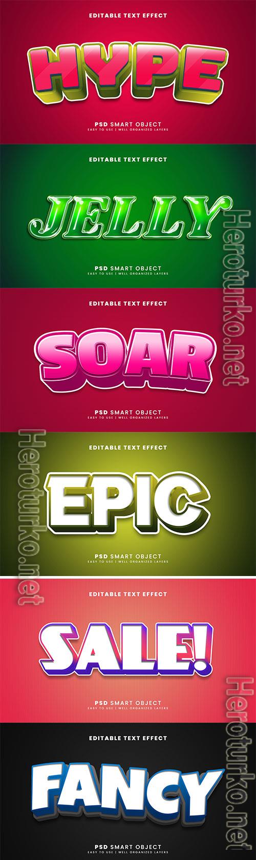 Psd 3d editable text effect template set vol 7 Psd 3d editable text effect template set vol 7