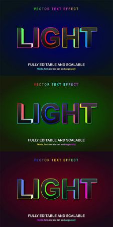 Light Vector Text Effect Template