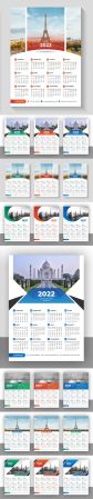 18 Calendars for 2022 Vector Design Templates