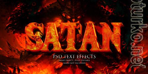Satan text effect psd