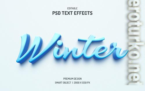 Winter text effect editable cold text style psd Winter text effect editable cold text style psd