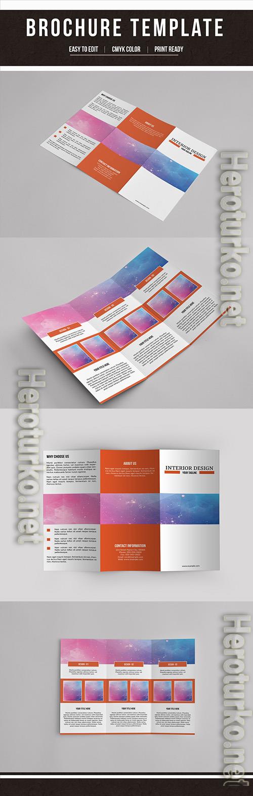 Business Brochure Layout with Orange Accents 199626889