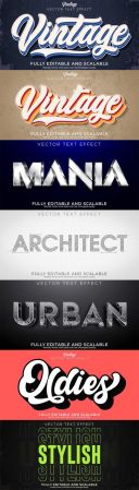 14 Text Effects Vector Styles Templates