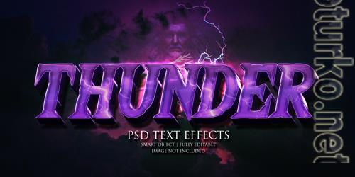 Thunder text effect psd
