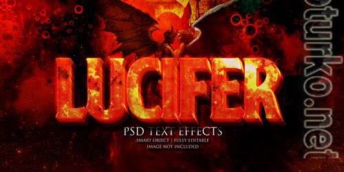Lucifer text effect psd