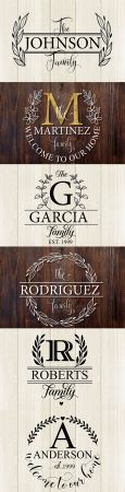 Family & Wedding Monogram Vector Signs Bundle