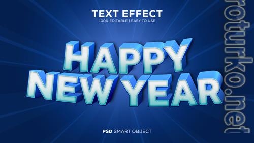Easy to use new year psd text effect psd