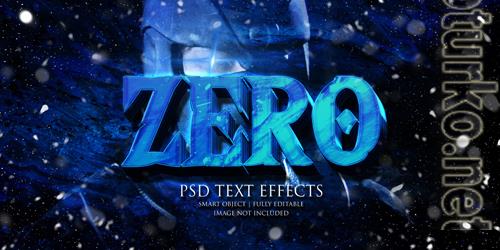 Zero text effect psd
