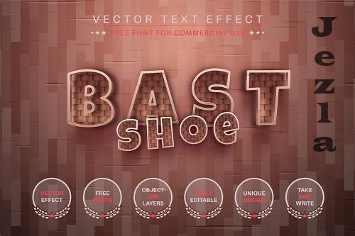 Bast Shoe - Editable Text Effect - 6728761