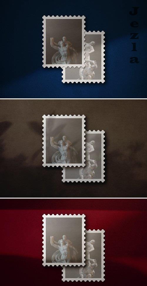 Postage Stamps Mockup
