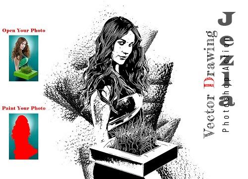 Vector Drawing Photoshop Action - 6724248