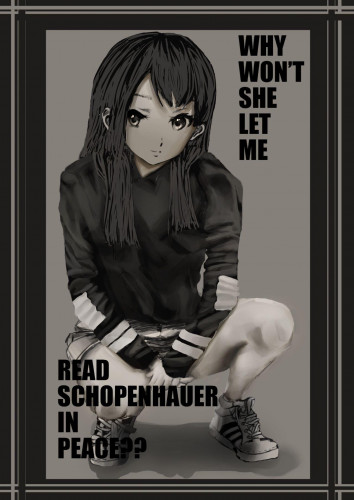 WHY WON'T SHE LET ME READ SCHOPENHAUER IN PEACE Hentai Comic