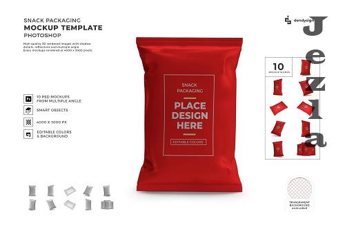Snack Packaging Mockup Template Bundle - 1727613