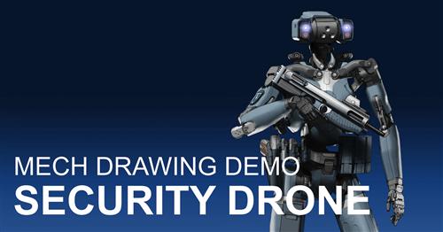 Gumroad - Mech Drawing Demo Security Drone with David Heidhoff
