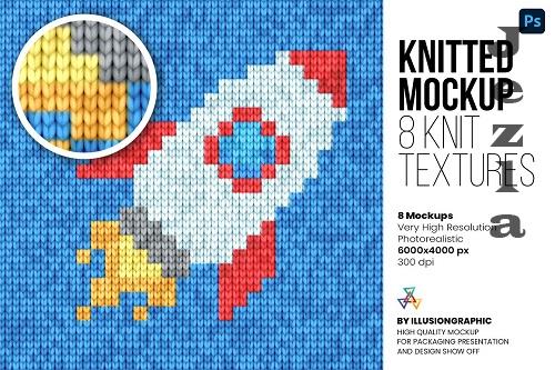 Knitted Mockup - 8 Knit Textures - 6731858 Knitted Mockup - 8 Knit Textures - 6731858