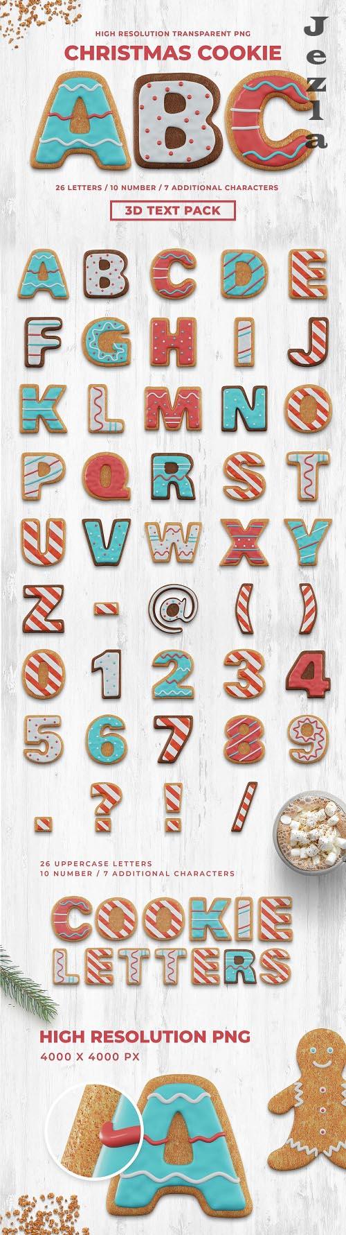 Christmas Cookie 3D Text Pack - 5671241