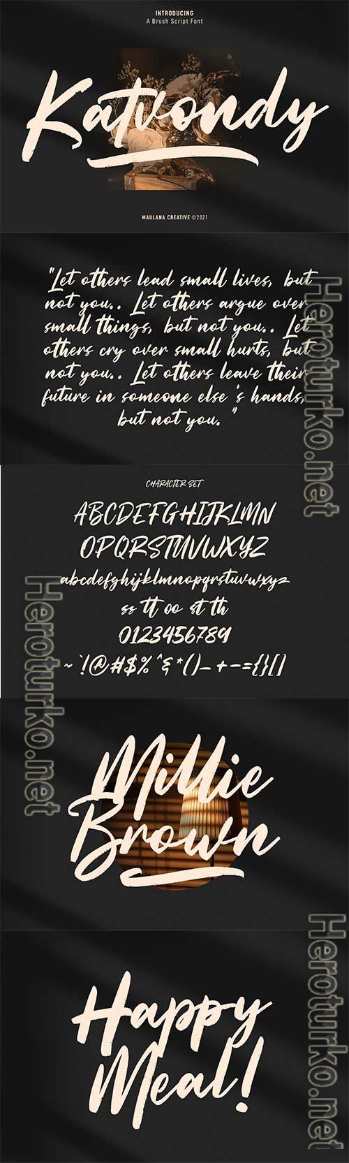 Katvondy Marker Brush Script Font