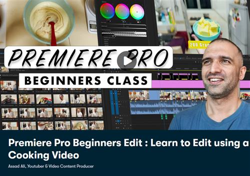 Premiere Pro Beginners Edit - Learn to Edit using a Cooking Video