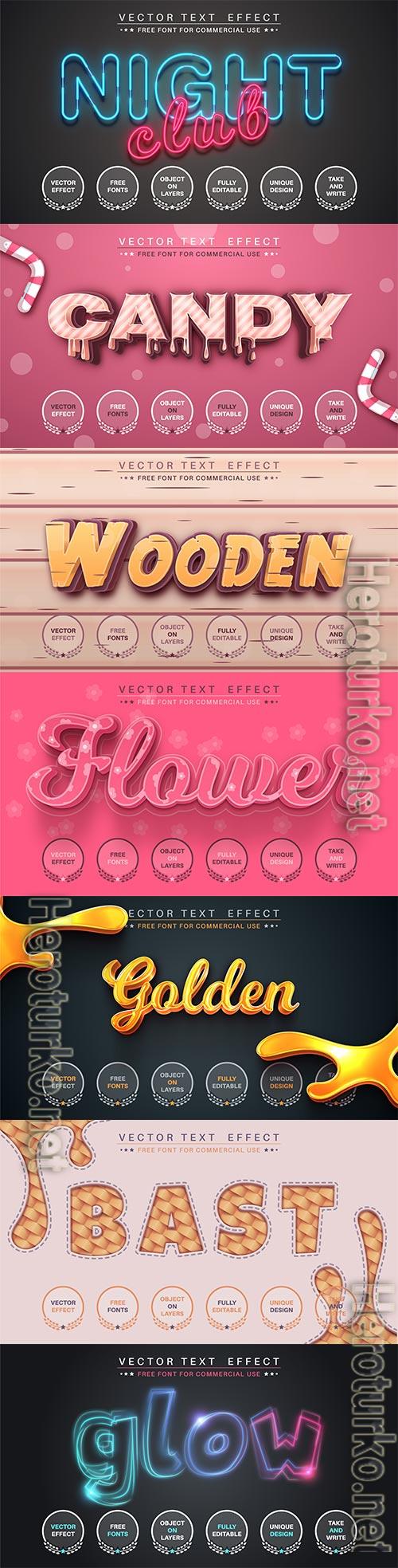 Set 3d editable text style effect vector vol 271 Set 3d editable text style effect vector vol 271